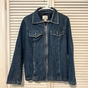 Vintage Nolan Miller Rhinestone Bedazzled Denim Jacket